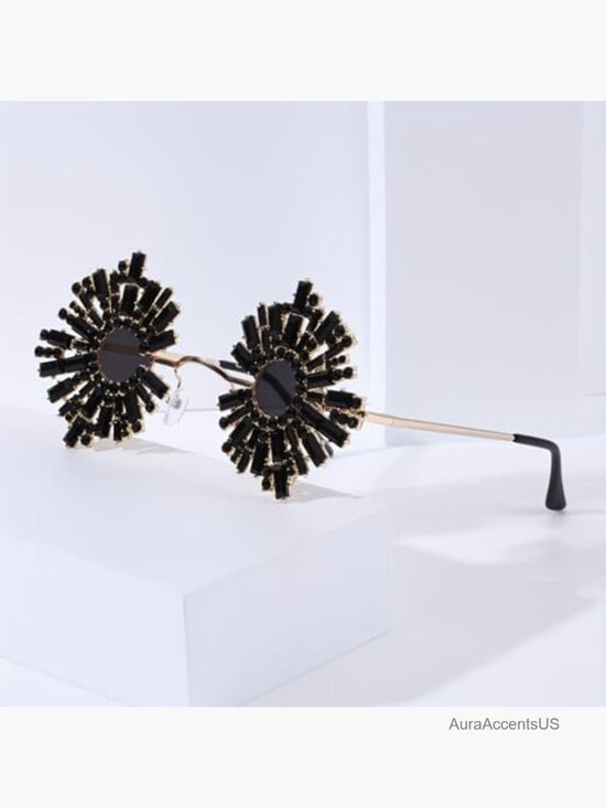 Mixed Color Rhinestone Decorative Party Sunglasses Y2K Fun main image 6